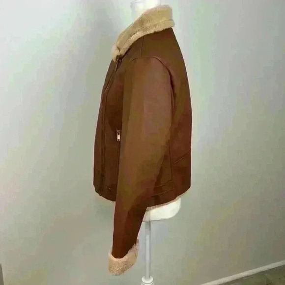 a.n.a Midweight Motorcycle Jacket with Faux Fur Size Large NWT - Picture 10 of 16